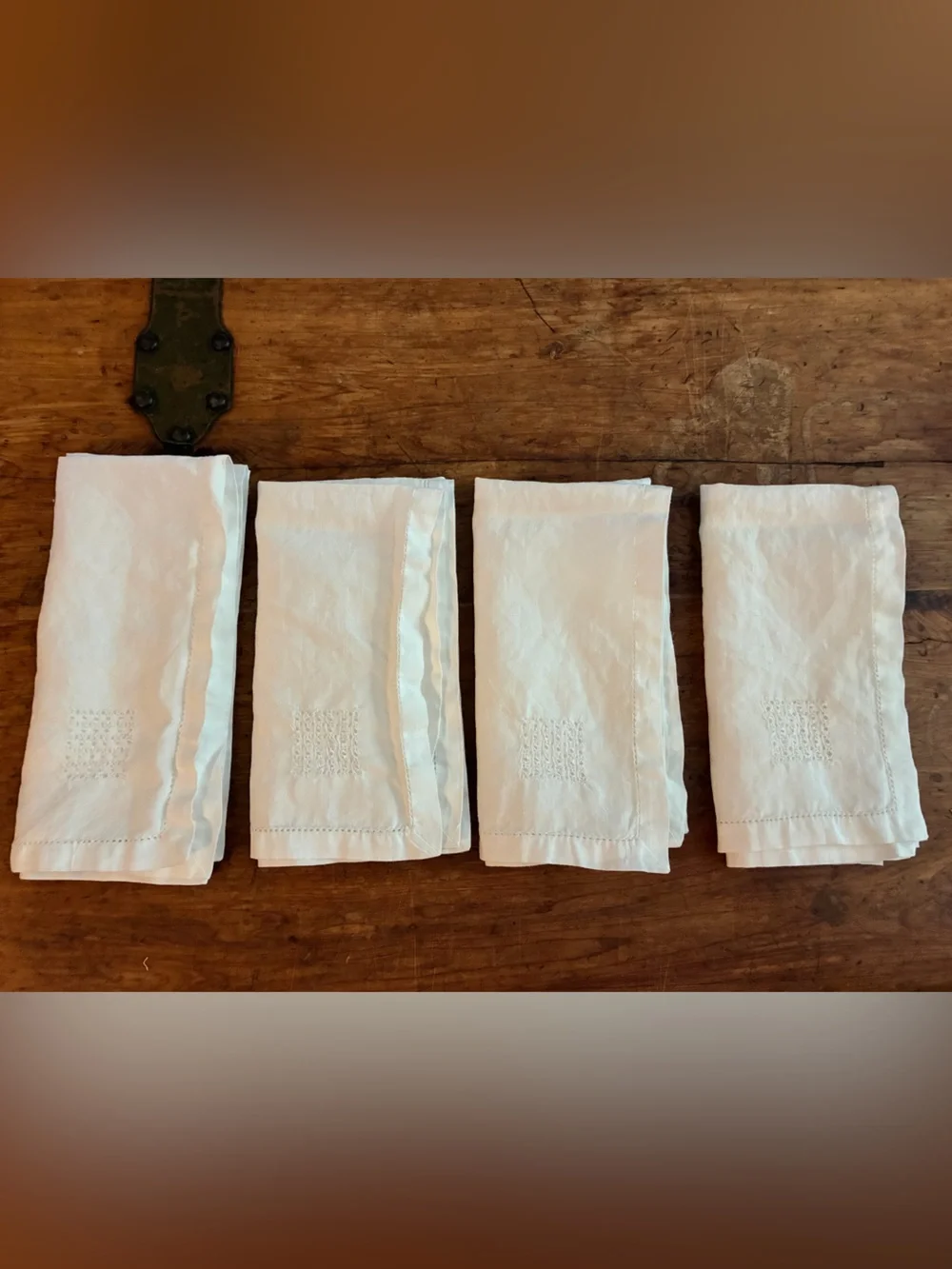 4 - Vintage 1900-1930’s Linen Napkins
